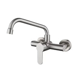 FlexiArc Wall Kitchen Mixer Tap – Stainless Steel 360° Swivel Faucet | Flexible Hot & Cold Sink Tap