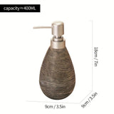 MaisonCeré Heritage Soap Dispenser – Vintage Ceramic Refillable Pump Bottle for Bathroom & Kitchen
