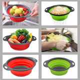 CollapsoChef Silicone Colander – Foldable Kitchen Strainer Basket | Space-Saving Food Prep Essential