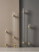 Lucévere Brass & Acrylic Cabinet Handles – Luxury Modern Furniture Pulls | Customisable Designer Hardware