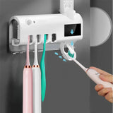Velora Pure UV Toothbrush Sanitiser – Solar-Powered Wall-Mounted Steriliser & Automatic Toothpaste Dispenser