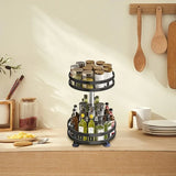 SpinVault Rotating Spice Organiser – 360° Kitchen Storage Carousel | Non-Slip Countertop Rack