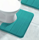 Veloura U-Shape Bathroom Mat – Ultra-Soft Non-Slip Toilet Rug | Quick-Dry Microfibre Comfort