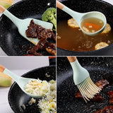 CulinaryCraft Silicone Utensil Collection – 12-Piece Kitchen Tool Set with Wooden Handles | Heat-Resistant Cookware Essentials