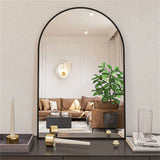 ArcLuxe Black Arch Mirror – Modern Metal Wall Mirror | Decorative Vanity & Entryway Accent