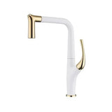ÉlanSpray Pull-Down Kitchen Mixer Tap – Brushed Gold & Matte Black Luxury Faucet | 360° Swivel Design