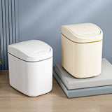 DeskEase Mini Waste Bin – Compact Swing Lid Desk Bin | Modern Desktop Organiser