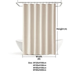 Veloura HavenShield Waterproof Shower Curtain – Luxury Linen-Effect Bathroom Curtain with Metal Hooks | Spa-Inspired Hotel Style