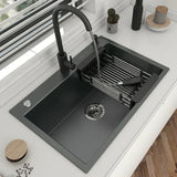 SteelCore KI-5545 Kitchen Sink Set – Stainless Steel Single Bowl Sink | Modern Quiet-Close Kitchen Workstation