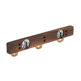 Novalith WalnutHook 3-Hook Wall-Mounted Rack – Premium Wood & Zinc Alloy Towel and Coat Organiser | Modern Minimalist Bathroom & Home Storage Hooks