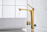 Veloura Luxe Basin Mixer Tap – Contemporary Brass Bathroom Faucet | Premium Hot & Cold Single Lever Design