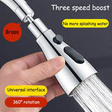 AquaGlide MotionTap – 720° Swivel Kitchen Tap Extender | 3-Mode Spray & Full Sink Coverage