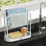 AquaNest Sink Organiser – Removable Sponge & Cloth Drying Holder | Ventilated Kitchen & Bathroom Storage