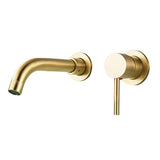 Aureva LuxaWall Elite – Brushed Gold Concealed Wall-Mount Bathroom Faucet