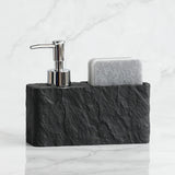 Velora Stone Soap Station – 2-in-1 Soap Dispenser & Sponge Holder for Kitchen & Bathroom Sinks