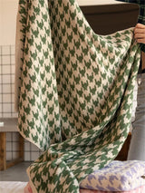 Maison Échelon Houndstooth Cotton Face Towel – Luxury Jacquard Hand Towel | Soft Vintage Bathroom Linen