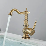 HeritageFlow Pull-Out Bronze Kitchen Faucet – Retro Antique Solid Brass Single-Handle Sink Mixer with Swivel & Retractable Spout