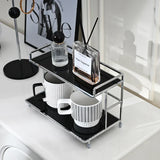 Loftmere 2-Tier Storage Stand – Modern Metal Organiser Rack | Minimalist Countertop Storage Shelf