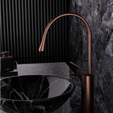Roselle Pivot Basin Mixer Tap – Brushed Rose Gold Bathroom Faucet | Swivel Spout Luxury Sink Mixer