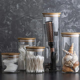 NordicPure Glass Storage Canister Set – Airtight Kitchen Jars with Wooden Lids | Modern Pantry Organisation Collection