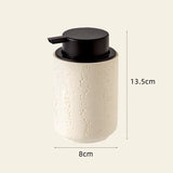 SatoriStone Foaming Soap Dispenser – Travertine-Effect Japandi Pump Bottle | Minimalist Bathroom Accessory