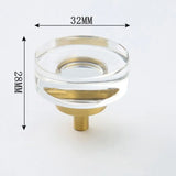 Éclatéra Crystal Cabinet Knob – Champagne Gold Furniture Handle | Luxury Drawer & Wardrobe Hardware
