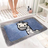 CeriseLuxe Cherry Bathroom Mat – Soft Absorbent Toilet Rug | Modern Bathroom Floor Décor