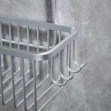 AquaOrdnung Aluminum Wall Shelf – Space-Saving Bathroom & Kitchen Organizer | Black, White & Grey