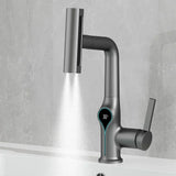 AquaLuxe SmartCascade Basin Mixer – Digital Waterfall Bathroom Faucet | Adjustable LED Temperature Sink Tap