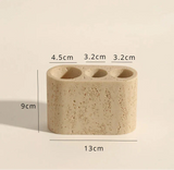StoneAura Natural Stone Bathroom Accessory – Premium Sandstone Bathroom Décor | Elegant Eco-Friendly Bathroom Essential