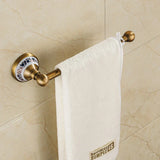 HeritageLuxe Antique Brass Bathroom Hardware Set – Vintage Brass & Ceramic Wall-Mounted Bathroom Accessories Collection