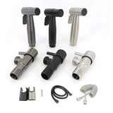 HydroPure Bidet Sprayer Set – Stainless Steel Wall-Mounted Bathroom Hygiene Kit | Modern Handheld Toilet Spray System