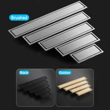 AuricLine Concealed Shower Drain – Brushed Gold Tile-In Floor Waste | 304 Stainless Steel Anti-Odour Drain Cover