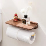 EverWood Luxury Paper Towel Holder – Solid Wood & Stainless Steel Rack | Modern Kitchen & Bathroom Organiser