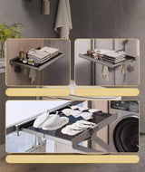 AeroFold Wall Storage Rack – Foldable Aluminium Coat & Towel Organiser | Modern Space-Saving Wall Hook