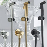 NoirJet Stainless Steel Bidet Spray Set – Matte Black Wall-Mounted WC Shattaf | Hygienic Toilet & Cleaning Sprayer