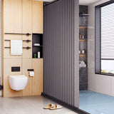 Velmora Magnetic Shower Curtain – Waterproof Linen-Effect Bathroom Curtain | Foldable Minimalist Shower Screen