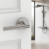 Aurelis Knurled Privacy Door Lever – Modern Keyless Interior Handle | Luxury Matte Door Hardware