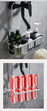 AeroVault Adhesive Shower Shelf – Rustproof Aluminium Bathroom Caddy | Drill-Free Wall Storage Basket