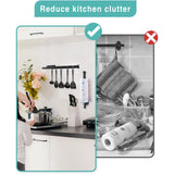 SpaceMount Adhesive Paper Towel Holder – Wall-Mounted Kitchen Roll Holder | No-Drill Paper Roll Organizer | Space-Saving Storage Rack