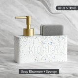 CleanLuxe Kitchen Soap Station – 2-in-1 Soap Dispenser & Sponge Organiser | Modern Sink Countertop Storage