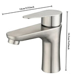 PureSteel Basin Mixer Tap – 304 Stainless Steel Bathroom Faucet | Modern Hot & Cold Sink Mixer