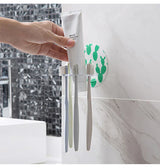 PureGrip Adhesive Bathroom Organiser – No-Drill Toothbrush & Vanity Storage Holder | Space-Saving Wall Rack