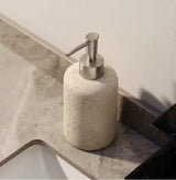 Calacéra Ceramic Bathroom Accessories Set – Stone-Effect Luxury Vanity Collection | Modern Spa Bathroom Décor