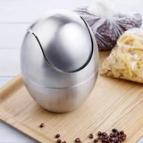 Aurelium Mini Waste Bin – Stainless Steel Swing-Top Desk Bin | Compact Luxury Bathroom & Office Trash Can