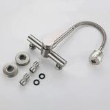 FlexiArc Wall Kitchen Mixer Tap – Stainless Steel 360° Swivel Faucet | Flexible Hot & Cold Sink Tap