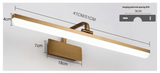 Aurelium Bronze LED Vanity Light – Waterproof Bathroom Mirror Wall Lamp with Warm Downlight Illumination
