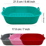 CrispNest Silicone Air Fryer Tray – Reusable Non-Stick Cooking Basket | Heat-Resistant Oven & BBQ Liner