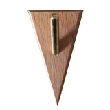 Aurivane Geometric Wall Hook – Solid Wood & Brass Hanging Hook | Modern Minimalist Key & Coat Holder
