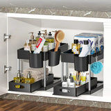 FlexiStore Under-Sink Organiser – Pull-Out Cabinet Storage Rack | Multi-Level Kitchen & Bathroom Drawer System